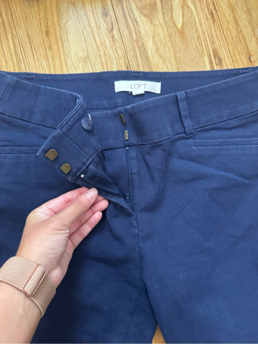 LOFT Navy Riviera Pant - Picture 4 of 8